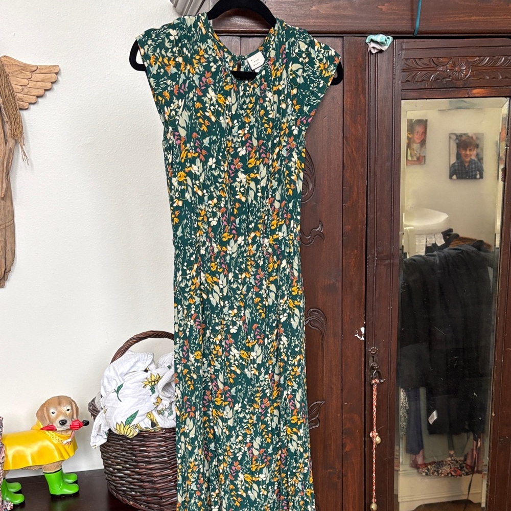 a new day Green Floral Maxi Dress